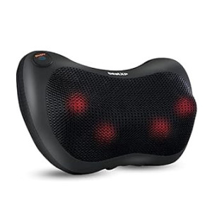 beatXP Deep Heal Pillow Shiatsu Infrared Heat Therapy Massager with 3 Mode Settings | Deep Tissue Massager for Shoulder, Neck and Back Pain Relief with 1 Year Warranty