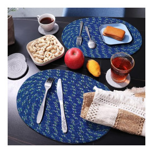 Status Multi-Purpose Braided Place Mat for Indoor Kitchen, Hall, and Room - Durable Mat for Home Decor 30x50 cm Multi-Color (1)
