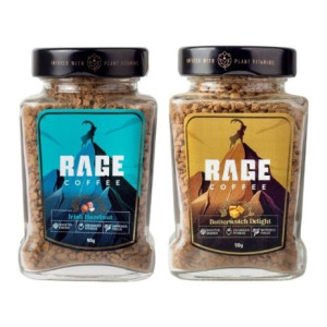 RAGE Coffee Combo Pack of 2 - Butterscotch Delight & Irish Hazelnut Flavoured Instant Crystal Coffee 50 Gms Each Roast & Ground Coffee  (2 x 50 g)