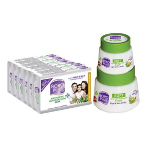 BOROPLUS Soft Ayurvedic Antiseptic Cream 300ml+Antiseptice&Moisturising Soap-NEH 125g PO6  (1050 g)