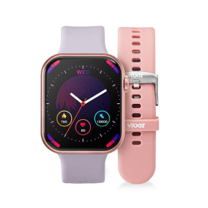 Vibez by Lifelong Hype Women Smartwatch with Bluetooth Calling|Multiple Straps (VBSWW801, 1 Year Manufacturer Warranty, Rose Gold)