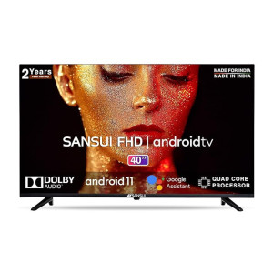 Sansui 102cm (40 inches) Full HD Certified Android LED TV JSW40ASFHD (Midnight Black) With Voice Search Smart Remote [Apply ₹2000 Off Coupon + Extra Bank Discount]