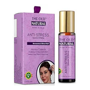 The Old Natural Anti Stress Roll on 10ml for Instant relief from Stress, Anxiety, Tension, An unique blend of essential oils - 10ml