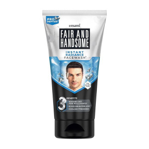 Fair and Handsome Instant Radiance Face Wash | Pro-Peptide | Instant Radiance| Washes of Fine Pollutants | Cooling Freshness | 150g