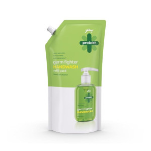 Godrej Protekt Germ Fighter Handwash Refill Pack | Lime & Eucalyptus | Germ Protection & Soft on Hands - 725ml