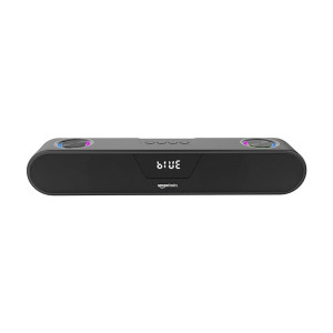 amazon basics 20W Bluetooth Soundbar Speaker with 2000mah Battery, BT v5.1, Aux, USB Port, LED Display and RGB Party Lights