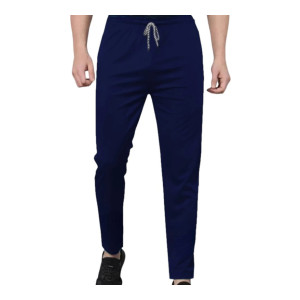 montak : Men Self Design Blue Track Pants