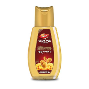 Dabur Almond Hair Oil - 500ml | Provides Damage Protection | Non Sticky Formula | For Soft & Shiny Hair | With Almonds, Keratin Protein, Soya Protein & 10X Vitamin E