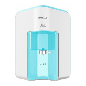 HAVELLS FAB Alkaline 7 L RO + UV + Alkaline Water Purifier Suitable for all - Borewell, Tanker, Municipality Water  (White, Blue)