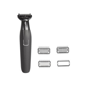 Amazon Basics Cord/Cordless Trimmer and Shaver with 4 Trimming Combs, IPX7-90 Minutes Run Time (Black)