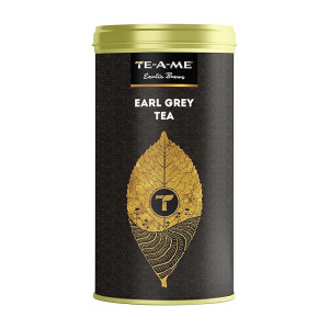 TE-A-ME Citrus Earl Grey Black Loose Leaf Tea Tin, 50 Grams (Bergamot Flavour) | Strong & Highly Flavourful (Coupon)