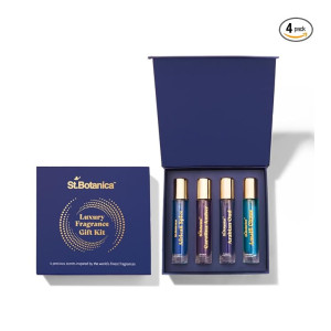 St.Botanica Luxury Fragrance Gift Set | Unisex Perfume Set for Men & Women | Luxury Long Lasting Perfumes in 4 signature global fragrances | Eau De Perfum | 15ml x 4