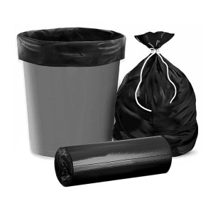 Kuber Industries 30 Count Biodegradable Garbage Bags Small|Plastic Dustbin Bags|Trash Bags For Kitchen, Office, Warehouse, Pantry Or Washroom 5 Ltr (Black)