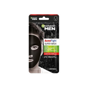 Garnier Men Acno Fight XL Tissue Mask Men, 5X Salicylic Acid and Charcoal Powder, Fight Pimple causing Germs in 5 min, Suitable for all Skin types, 22g [Add 4 In Cart]