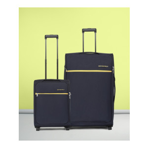 METRONAUT : Soft Body Set of 2 Luggage 2 Wheels - Advantage Combo Set (30inch+22inch) - Blue