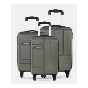 PROVOGUE : Hard Body Set of 3 Luggage 4 Wheels - Brick-Olive- Combo Set-3 (30"+26"+22") - Dark Green