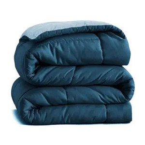 BSB HOME Microfibre All Season/AC/Summer Solid Reversible Double Bed Comforter Blanket | Blanket | Dohar | Duvets - (220 GSM, Aqua and Blue)