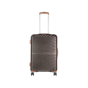 YAYAVAR PC Berlin Multipurpose Easy Portable Hard-Sided Spinner Wheel Luggage Bag (Chocolate Brown, 65cm, Medium)