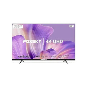Foxsky 127 cm (50 inches) 4K Ultra HD Smart LED TV 50FS-VS (Black)