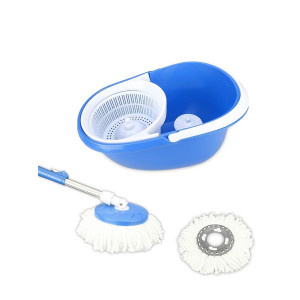 Frestol Happy Home Plastic Mop with 2 Refills - Blue