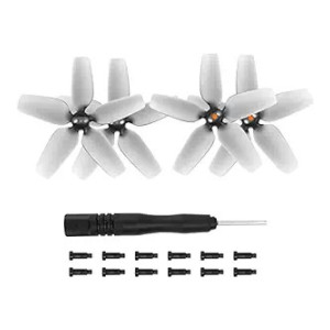 4 Propellers for DJI Avata UAV Device Low Noise, Quick Release, Light Weight RC Drone FPV Quadcopter Fan Blade Propellor Extra Spare Part Helicam Replacement Kit-5 Years Warranty (1 Full Set) - Grey