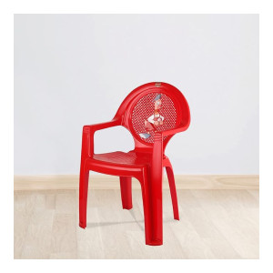 Cello New Tulip Comfortable Kids Chair with Backrest for Study Chair|Play|Dining Room|Bedroom|Kids Room|Living Room|Indoor-Outdoor|Dust Free|100% Polypropylene Stackable Chairs, Red (Coupon)