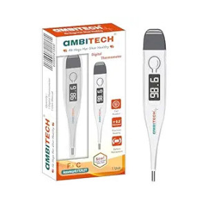 AmbiTech PHX-01 Digital Thermometer with One Touch Operation For Child and Adult Oral or Underarm Use |Made in India|1 Year Warranty