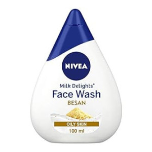 NIVEA Milk Delights Face Wash Fine Gramflour For Oily Skin 100ml, 100 ml