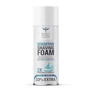 Bombay Shaving Company Sensitive Shaving Foam,266 ml (33% Extra) with Aloe Vera & Oats (Aloe Vera)
