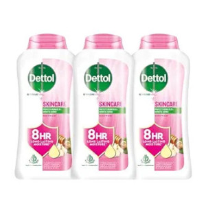 Dettol Body Wash and Shower Gel for Women and Men, Nourish (Pack of 3 - 250ml each) | Soap -Free Bodywash | 8h Moisturization