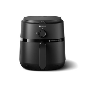 PHILIPS Air Fryer NA120/00, uses up to 90% less fat, 1500W, 4.2 Liter, with Rapid Air Technology (Black), Large
