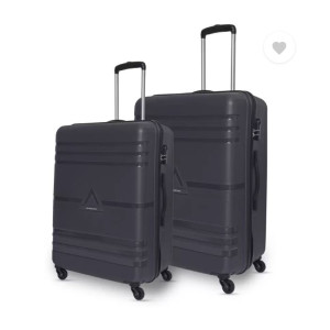 ARISTOCRAT Hard Body Set of 2 Luggage 4 Wheels - Airstop Cabin & Medium (Set Of 2) Periscope, Hardcase, 4 Wheels,7 Year Warranty - Grey