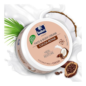 Parachute Advansed Cocoa Repair and Body Cream, Moisturiser for face and body, 100% Natural, 280ml