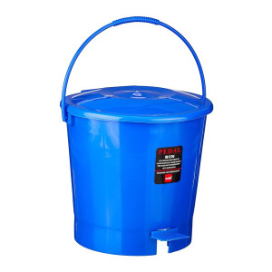 Cello Plastic Pedal Bin with Garbage Bucket - Small, 6 Litre, Blue, Set of 1