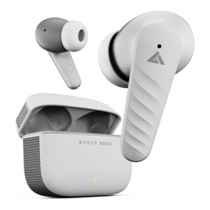 Boult X10 TWS with 45Hrs Playtime, ENC Mic, 40ms Lowest Latency, Fast Charging, 5.3v Bluetooth Headset  (White, True Wireless)