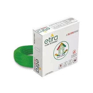 Polycab Etira 90m, 0.75sqmm. •Heat Resistant •Eco Friendly • PVC Insulated Copper Cable •Energy Saving •Flame Retardant •99.97% Electrolytic Grade Copper •Low Smoke【Green】