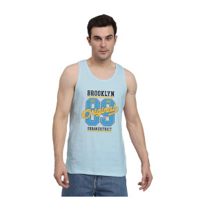 Peppyzone Sports Printed Cotton Tank Top Vest for Men