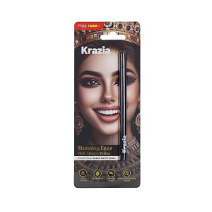 Krazia Egyptian Traditional Almond Rich Kohl Kajal,Retractable, Waterproof, Charcoal Black & Matte Finish [Apply 50% off coupon]