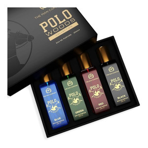 The Man Company Specially Curated Perfume Gift Set 4X20Ml - A Gentleman's Polo Woods Collection | Premium Long-Lasting Musk Scent Fragrance Spray | Luxury EDP | Gift Set For Him, 80ml