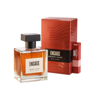 Engage Amber Hues Perfume for Men Long Lasting Smell, Ambery and Warm Fragrance Scent, for Special Occasions, Gift for Men, Free 3ml tester, 100ml