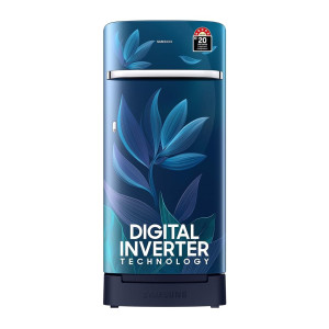 Samsung 189 L, 5 Star, Digital Inverter, Direct-Cool Single Door Refrigerator (RR21D2H259U/HL, Paradise Bloom Blue, Base Stand Drawer, 2024 Model) (Apply ₹500 off Coupon + ₹2445 off with OneCard & HDFC Credit Card No Cost EMI)
