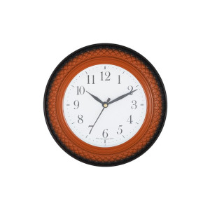 CHRONIKLE Decorative Round Analog Plastic Case Wall Clock for Living Room Home Decorations Office Gifts (Size: 20 x 4.5 x 20 CM | Color: Orange | Weight: 165 Gram)