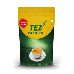 TEZ Tea Premium Assam Black Loose CTC Leaf Tea, 1 KG Pouch - Rich Kadak Chai Patti | Strong & Aromatic Blend with Authentic Assam Tea |Kadak Cha | CTC Black Tea (Coupon)