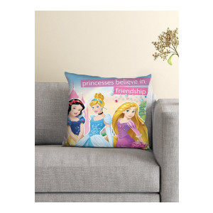 Disney- Athom Living- Princess Cinderella Cushion Cover with Filled Cushion 16x16 (M4)