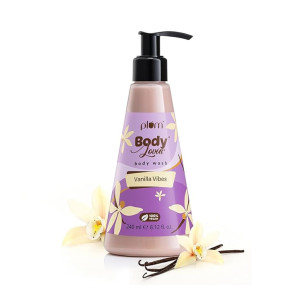 Plum BodyLovin' Vanilla Vibes Body Wash | SLS-Free Creamy Body Wash For Women | Long Lasting Vanilla Fragrance | Aloe-Infused Nourishing Body Cleanser For Soft & Smooth Skin (240 ml)