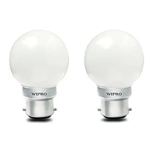 wipro 0.5W LED Cool Day Light Lamp, Pack of 2, B22D (N10001)