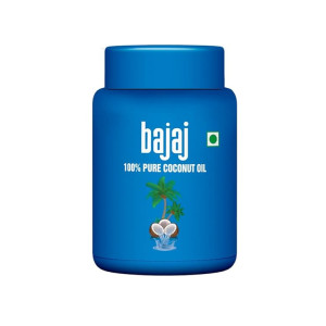 Bajaj 100% Pure Coconut Oil 600ml Wide Mouth Jar
