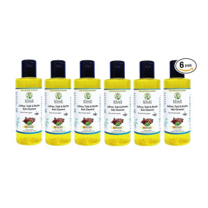 Khadi Natural Herbal Saffron, Tulsi and Reetha Shampoo (Yellow, 1260 ml)- 6 count