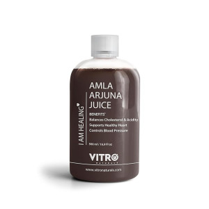 Vitro Amla Arjuna Juice 500ml | Reduces Cholesterol Levels | Controls Acidity | Manages Cardiac Health | Regulates Blood Pressure