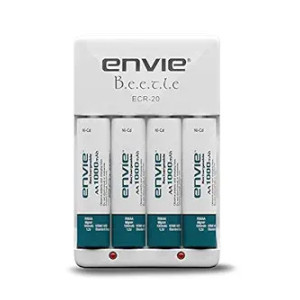ENVIE® (ECR20+AA1000 4PL) Charger for AA & AAA Rechargeable Batteries